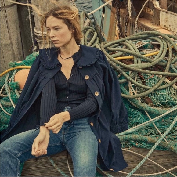 DOEN Demi Cardigan/ Navy/ S Merino wool - Picture 2 of 9